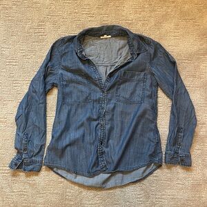 Eileen Fisher denim button up shirt
